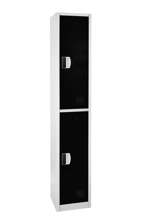 72" H x 12" W 2-Tier Steel Storage Locker with Digital Lock