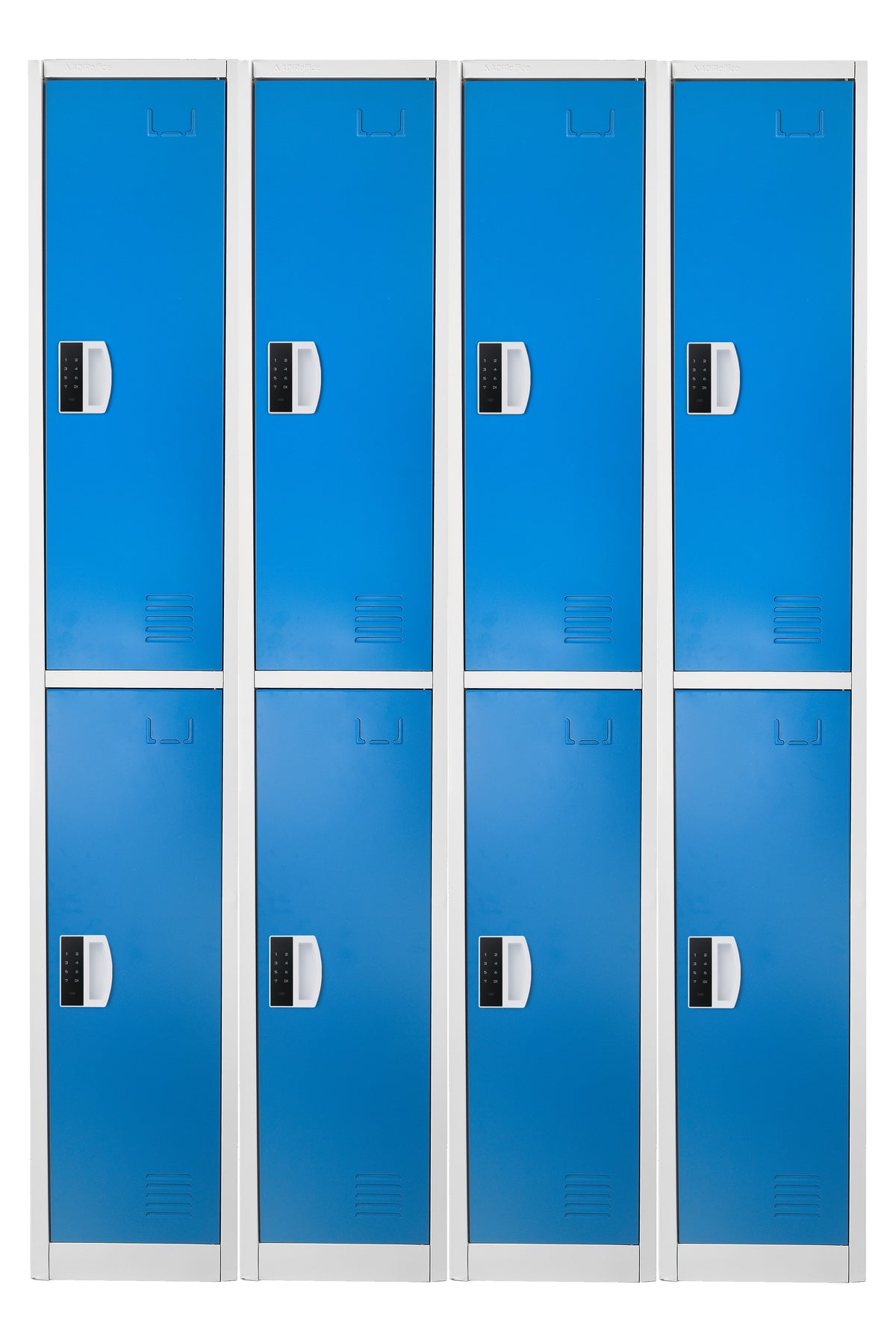 72" H x 12" W 2-Tier Steel Storage Locker with Digital Lock, Blue,