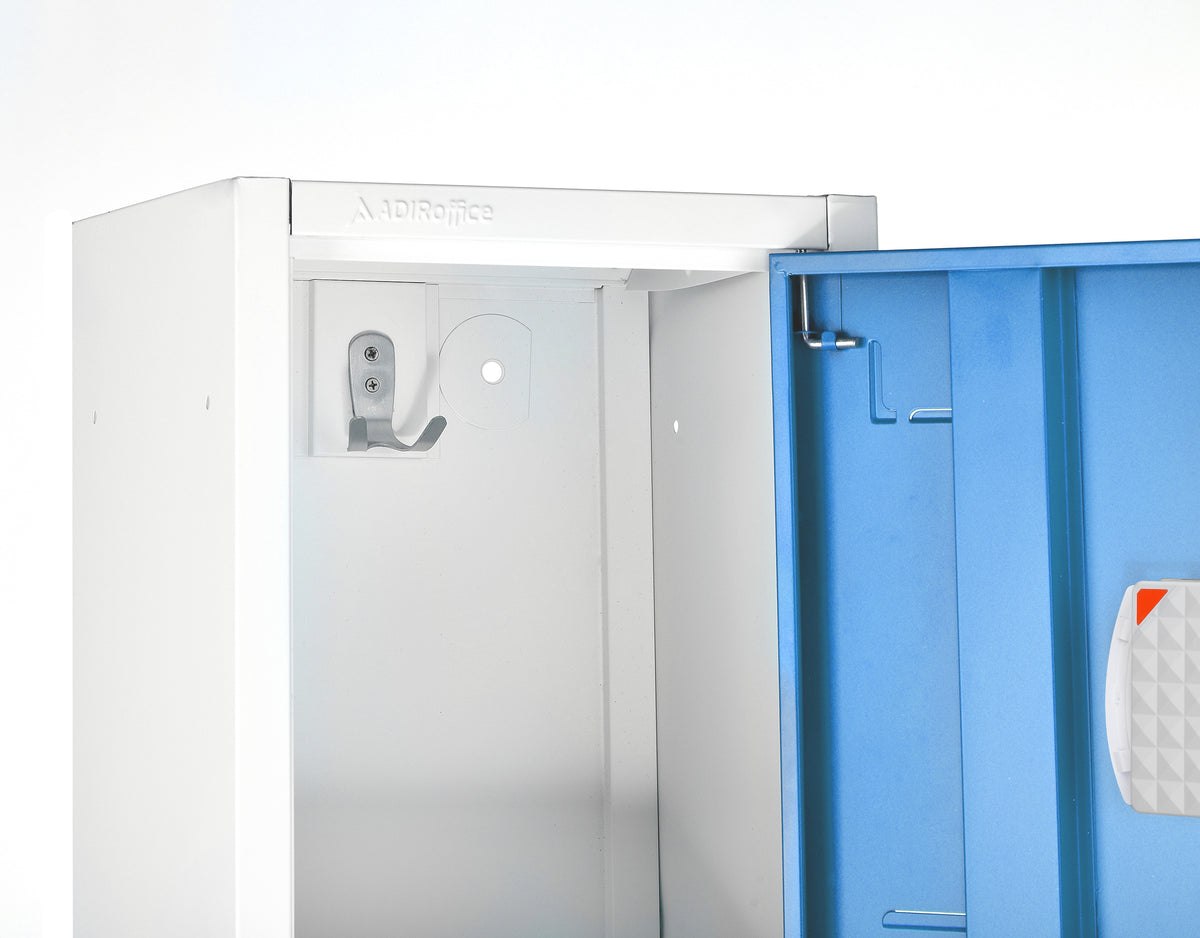 72" H x 12" W 2-Tier Steel Storage Locker with Digital Lock, Blue,