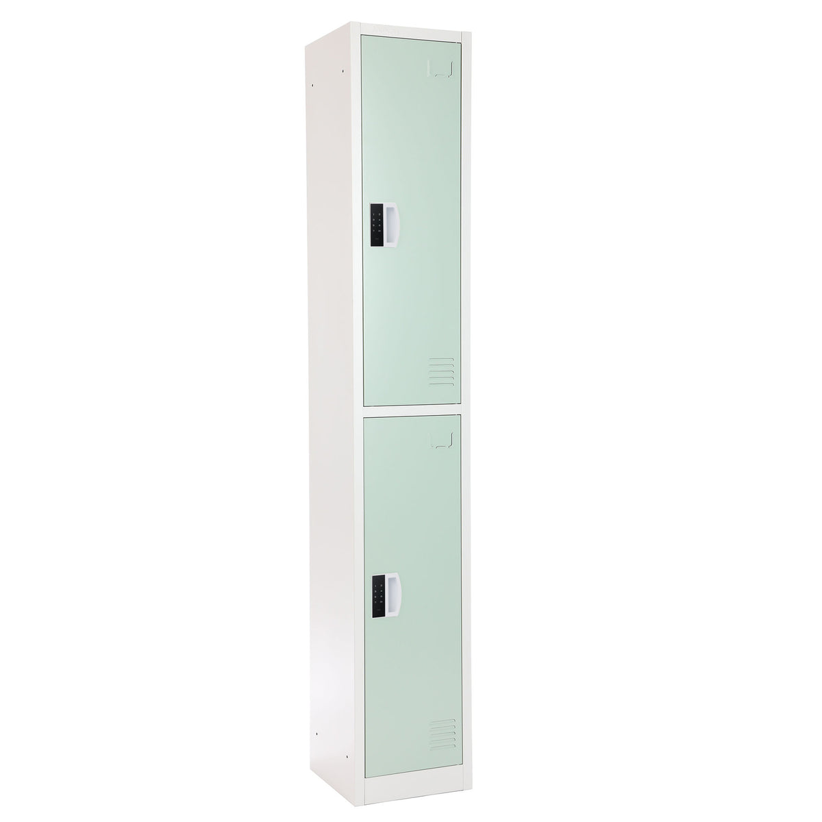72" H x 12" W 2-Tier Steel Storage Locker with Digital Lock, Misty