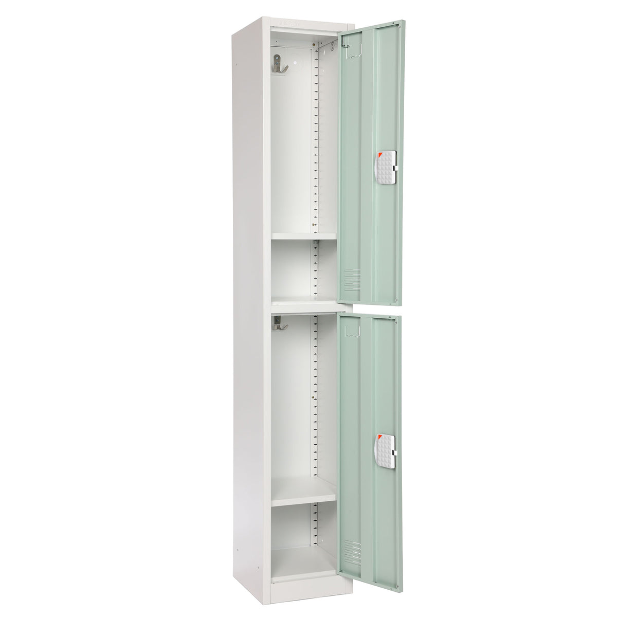 72" H x 12" W 2-Tier Steel Storage Locker with Digital Lock, Misty