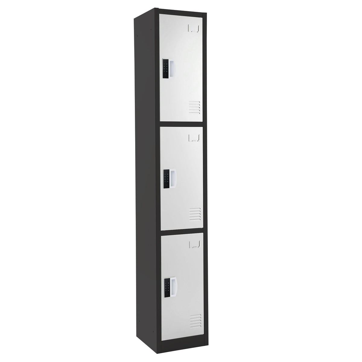 72" H x 12" W Triple Tier Steel Storage Locker with Digital Lock,