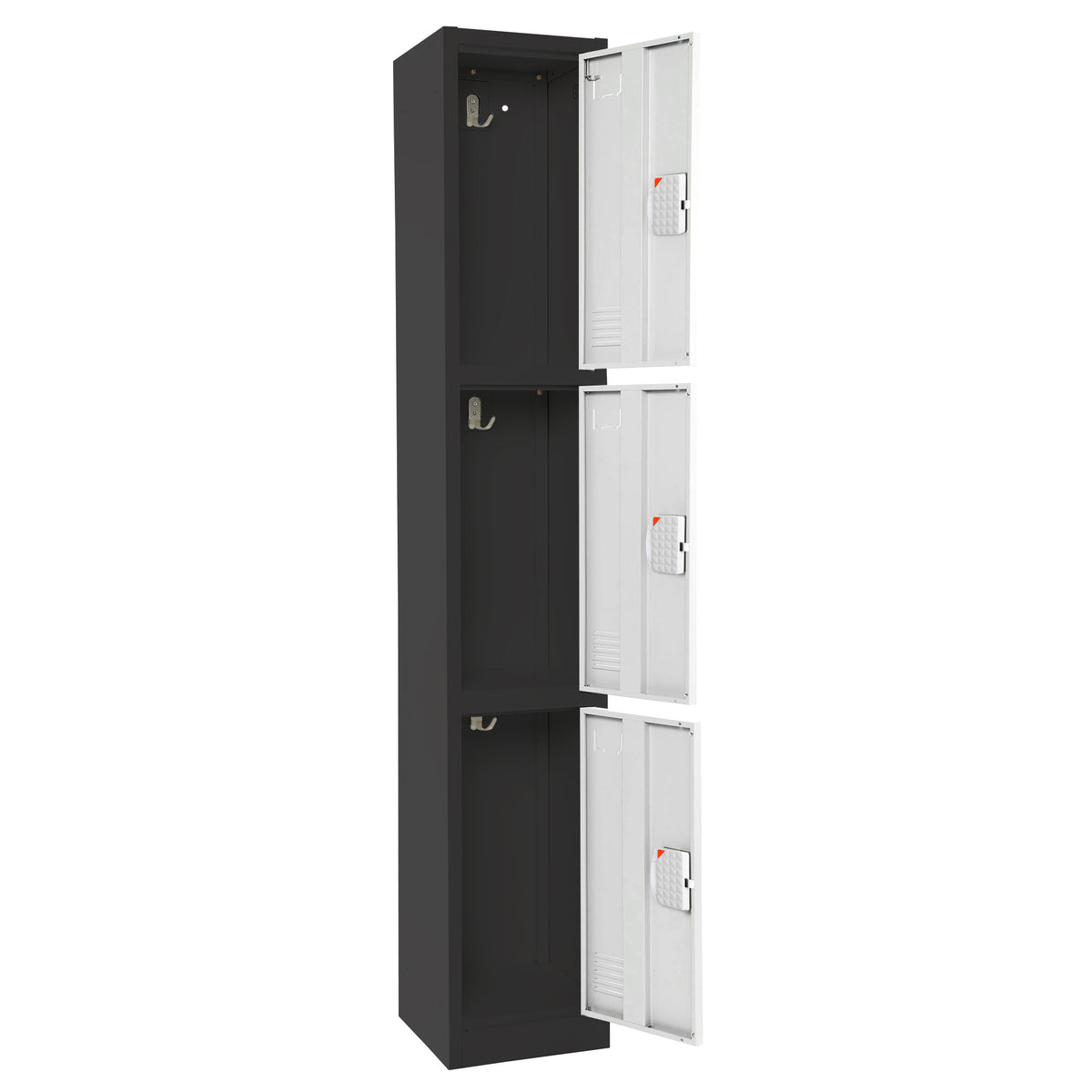 72" H x 12" W Triple Tier Steel Storage Locker with Digital Lock,