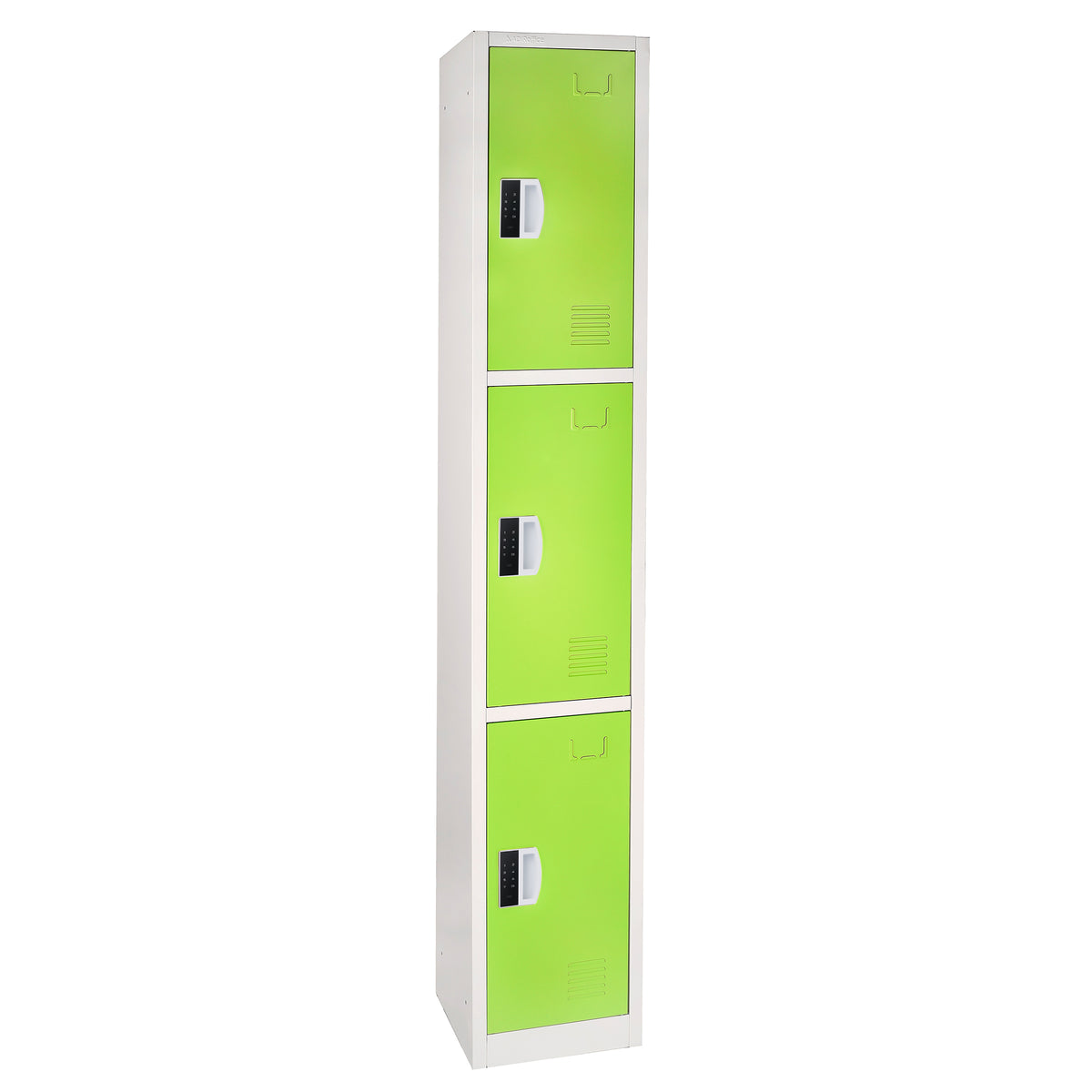 72" H x 12" W Triple Tier Steel Storage Locker with Digital Lock