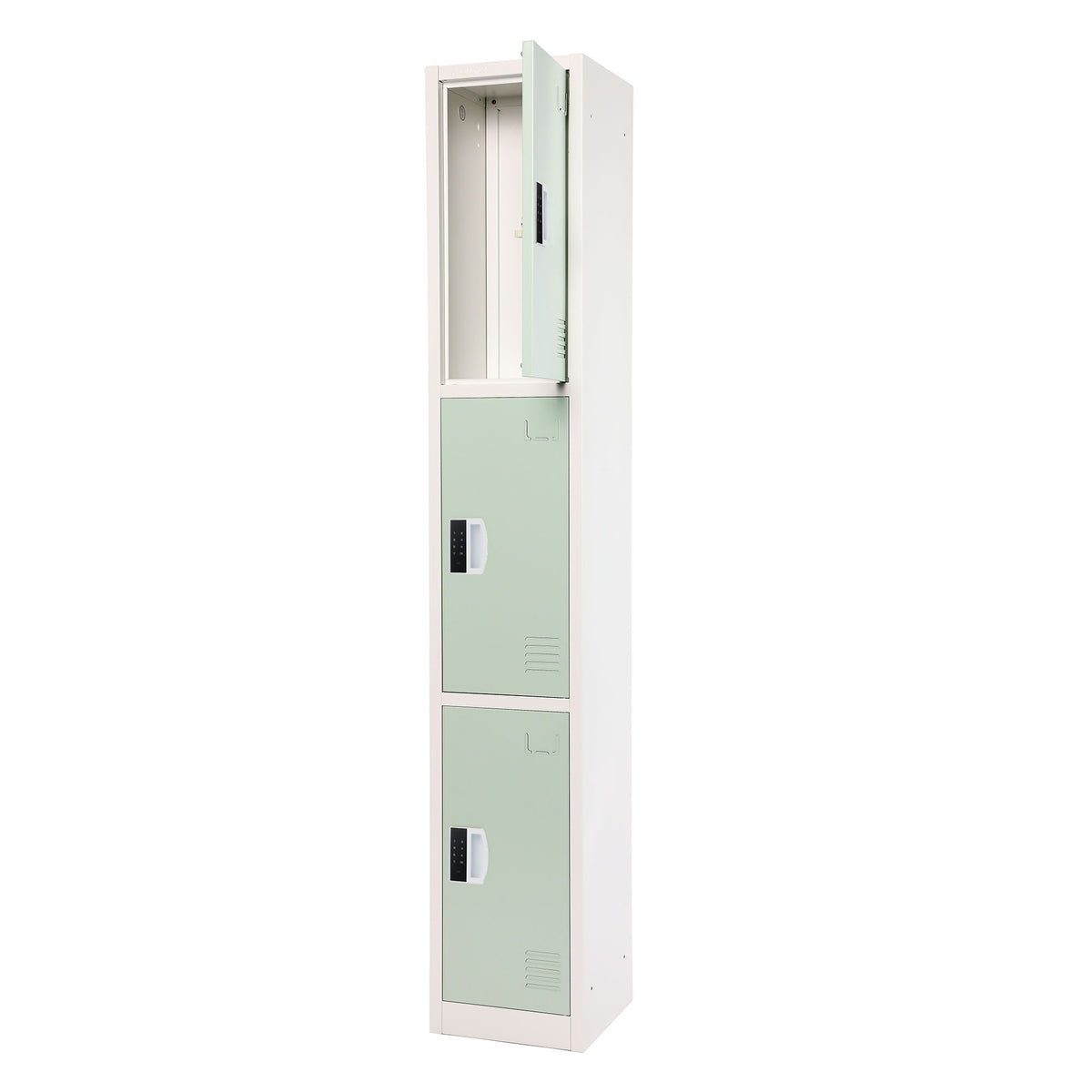 72" H x 12" W Triple Tier Steel Storage Locker with Digital Lock,