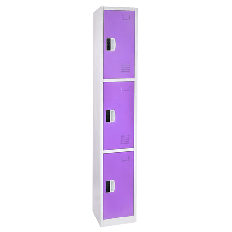 72" H x 12" W Triple Tier Steel Storage Locker with Digital Lock