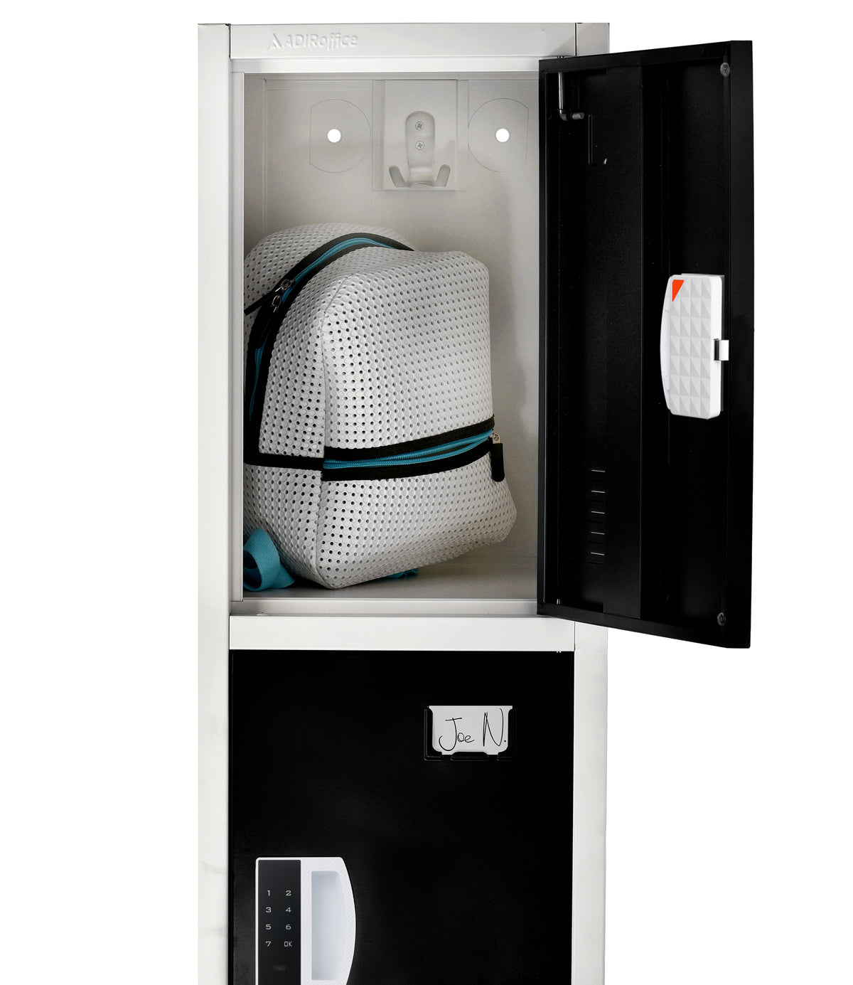 72" H x 12" W 4-Tier Steel Storage Locker with Digital Lock