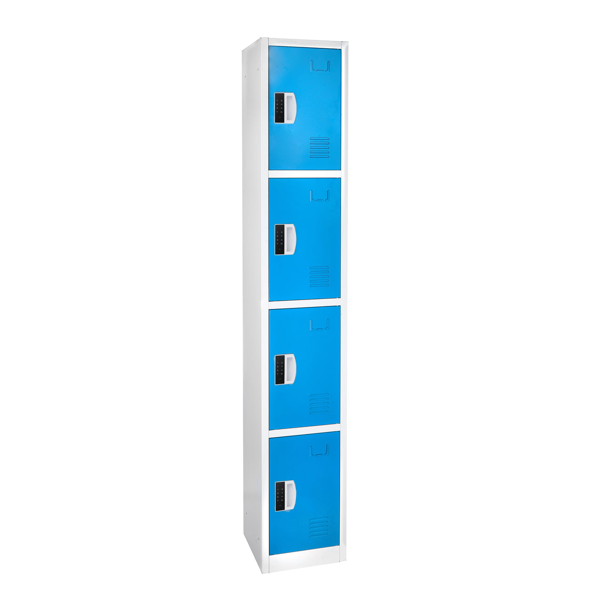 72" H x 12" W 4-Tier Steel Storage Locker with Digital Lock