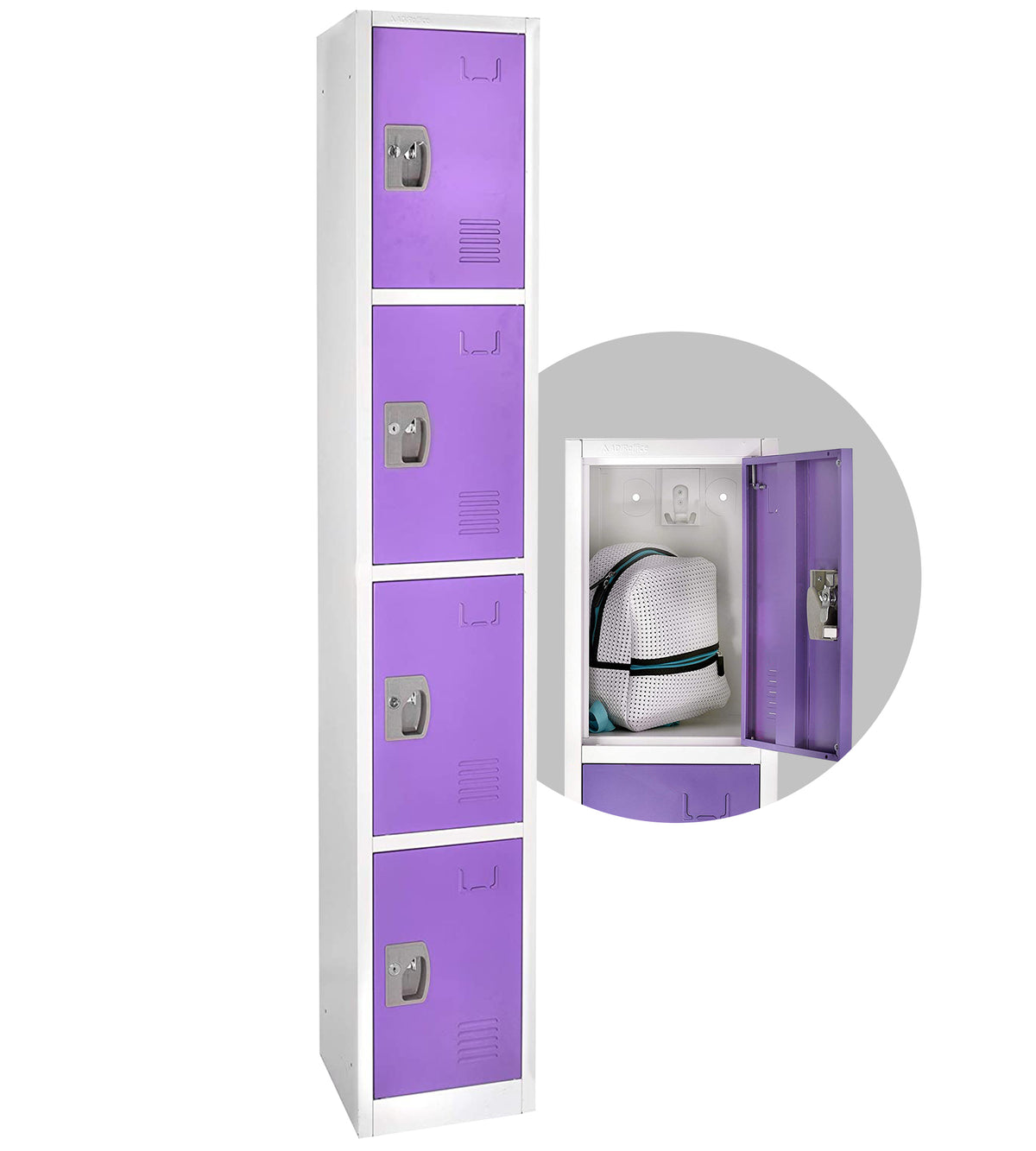 72 in. H x 12 in. W x 12 in. D 4-Compartment Steel Tier Key Lock