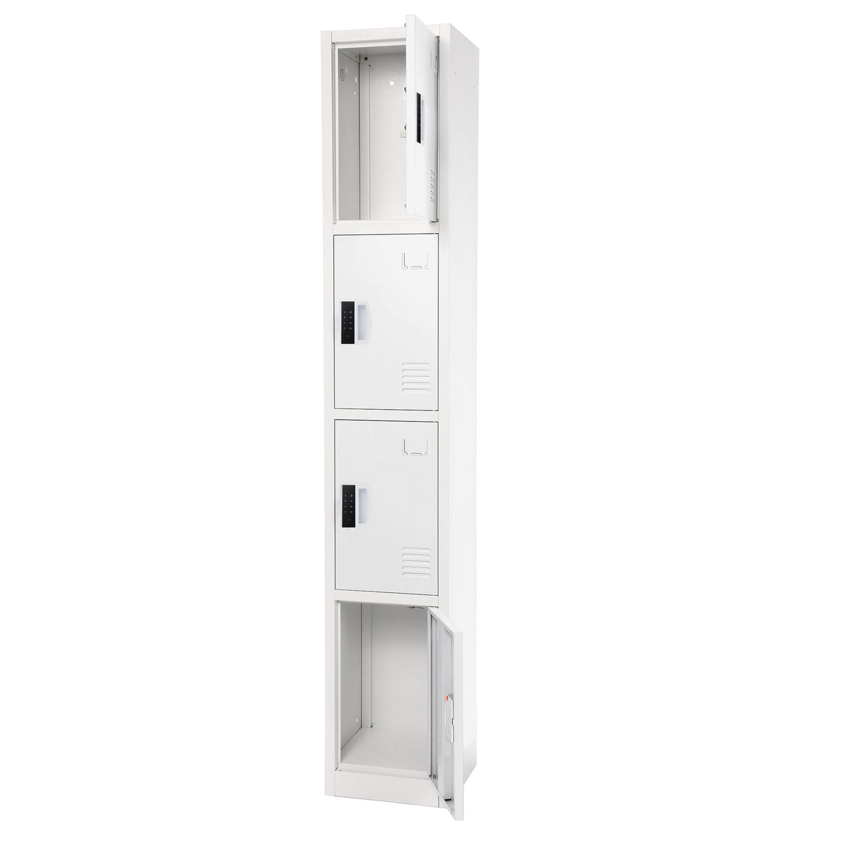 72" H x 12" W 4-Tier Steel Storage Locker with Digital Lock