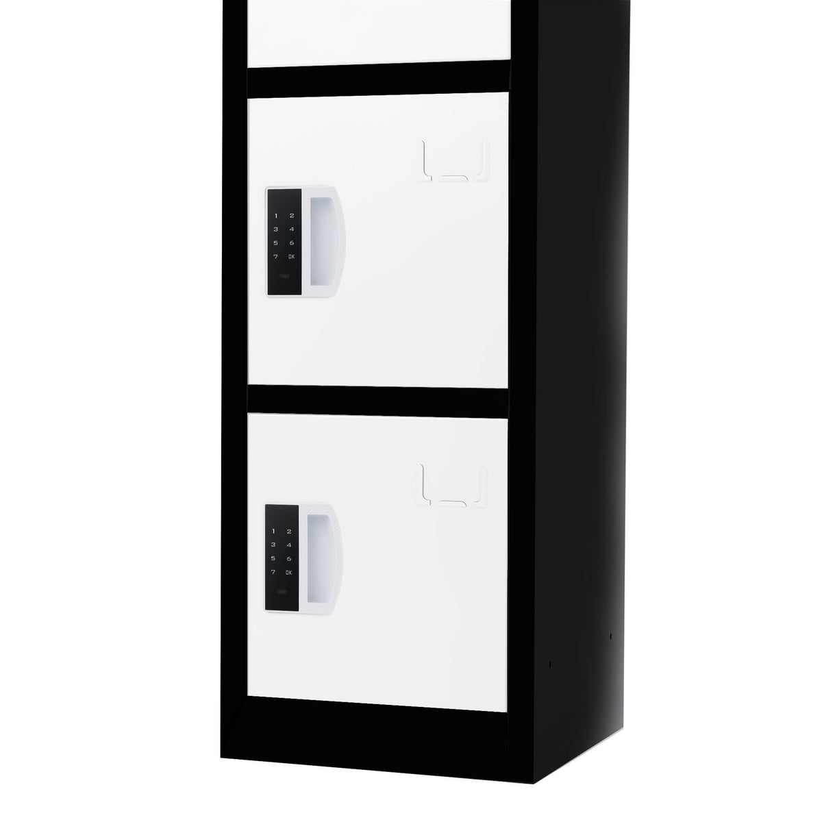 72" H x 12" W 6-Tier Steel Storage Locker with Digital Lock, Black