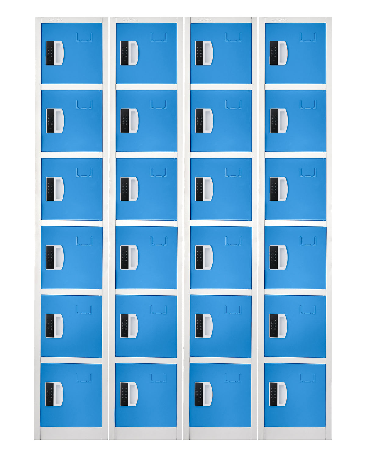 72" H x 12" W 6-Tier Steel Storage Locker with Digital Lock, Blue,