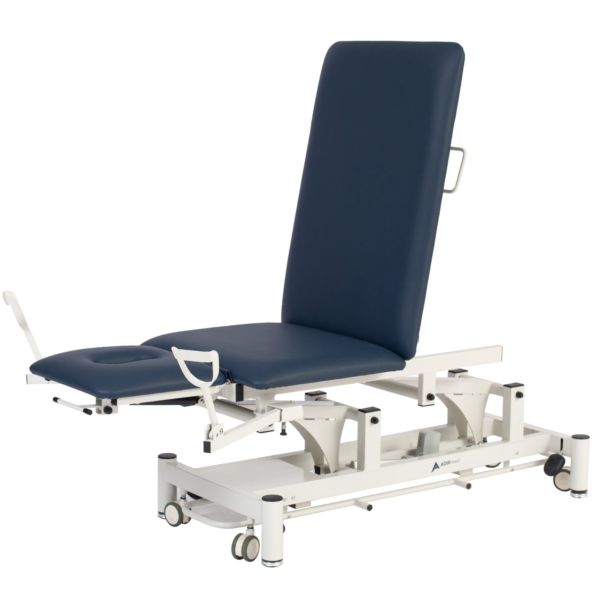 VivaComfort 550 lb. Capacity Elite-Line Antimicrobial Upholstery Adjustable Height Hi-Lo Treatment Table, Black