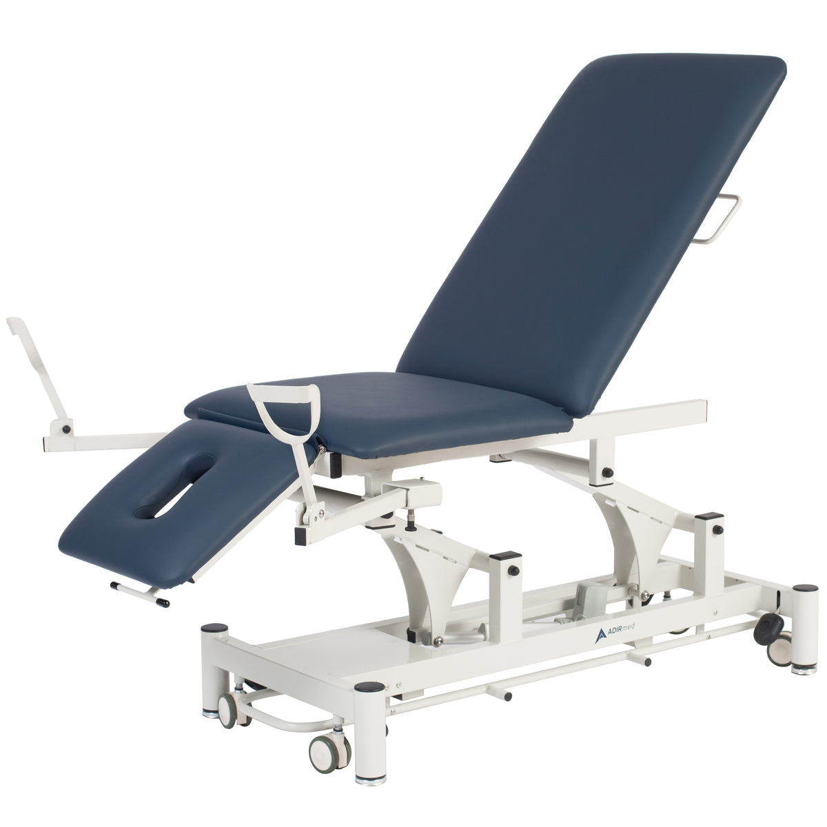 VivaComfort 550 lb. Capacity Elite-Line Antimicrobial Upholstery Adjustable Height Hi-Lo Treatment Table, Black