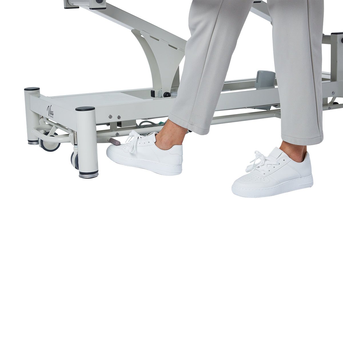 VivaComfort Elite-Line 550 lb Antimicrobial Upholstery Adjustable Height Hi-Lo Power Treatment Therapy Table with Padded