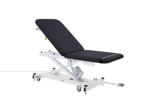 VivaComfort XRO Series 2-Section Electric Height and Back Adjustable Exam Table, 600 lbs Capacity, Black