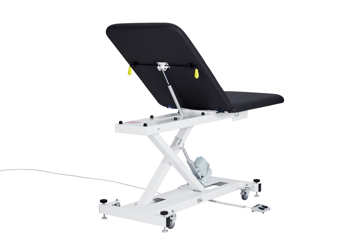 VivaComfort XRO Series 2-Section Electric Height and Back Adjustable Exam Table, 600 lbs Capacity, Black