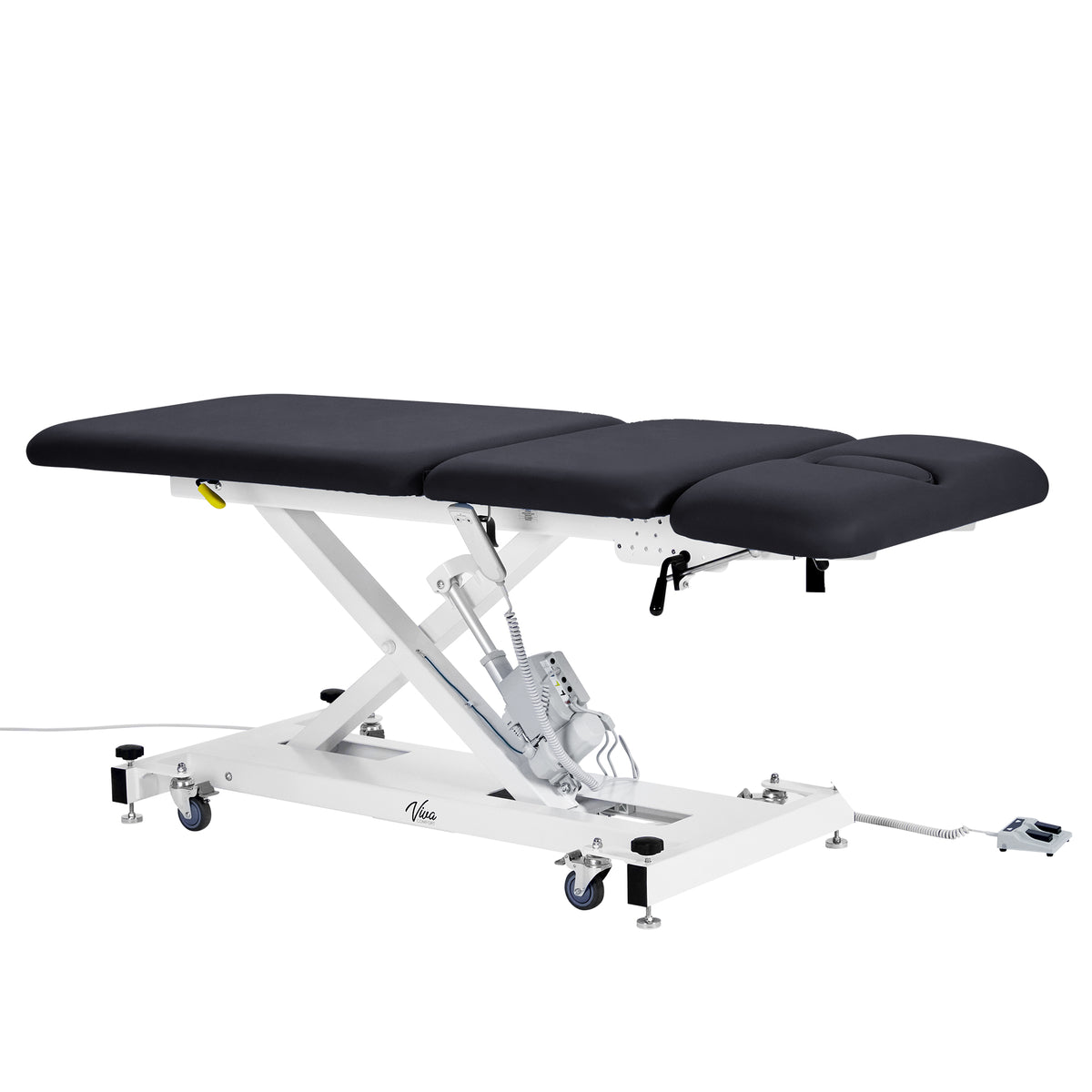 XRO Series 3-Section Electric Height and Back Adjustable Exam Table, 600 lbs. Capacity, Black