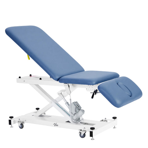 XRO Series 3-Section Electric Height and Back Adjustable Exam Table, 600 lbs. Capacity, Blue