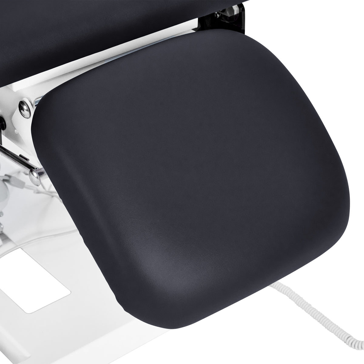 VivaComfort XRO Series 3-Section Electric Height and Back Adjustable Exam Table with Stirrups, 600 lbs Capacity, Black