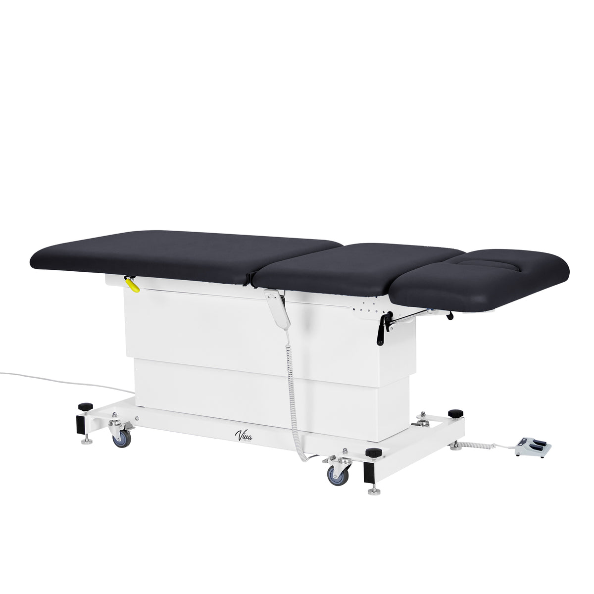 VivaComfort XRO Series 3-Section Electric Height and Back Adjustable Exam Table, 600 lbs. Capacity, Black