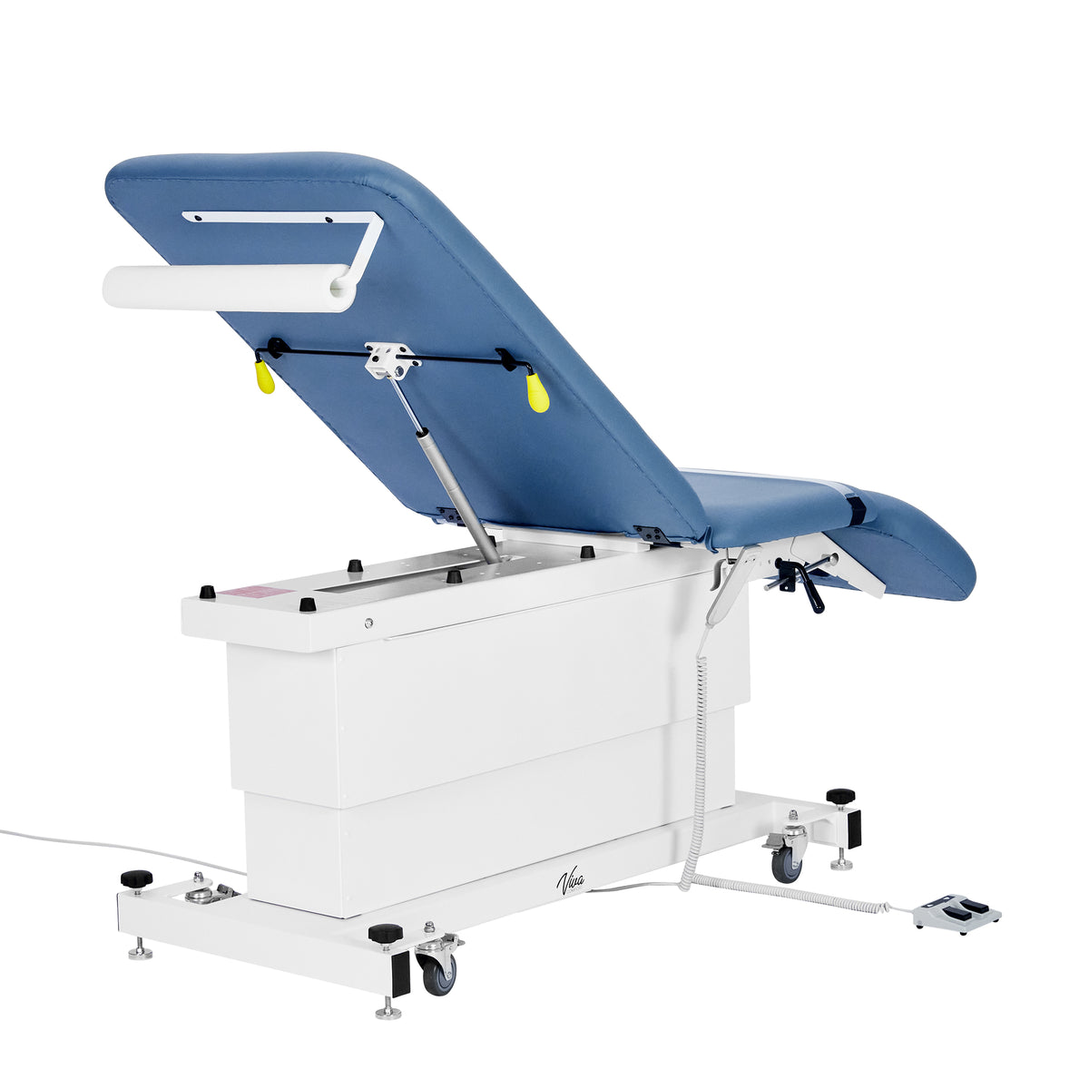VivaComfort XRO Series 3-Section Electric Height and Back Adjustable Exam Table, 600 lbs. Capacity, Blue