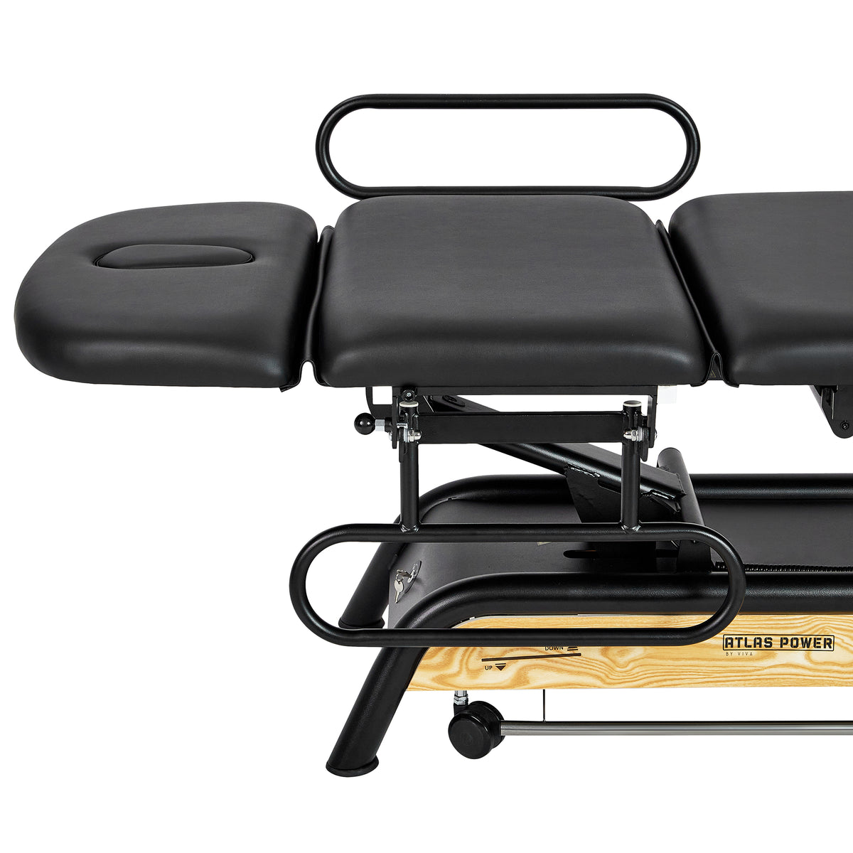 VivaComfort Atlas Treatment Table Guard Rail, Black
