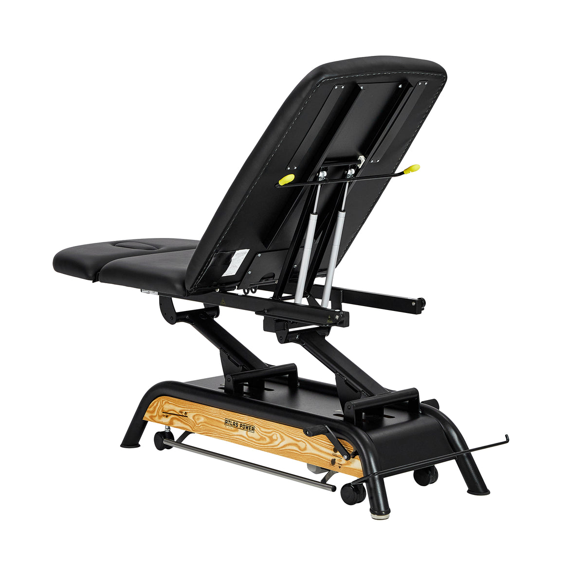 VivaComfort Atlas Power Hi-Lo Physician Treatment Table with 3-Section Top, 441 lb Capacity, Black