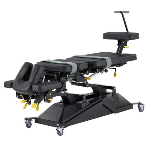 VivaComfort SpineAxis Chiropractic Hi-Lo Motorized Traction-Flexion 7-Section Table, 600 lb Capacity, Black