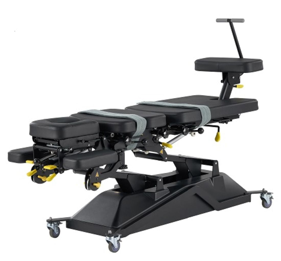 VivaComfort SpineAxis Chiropractic Hi-Lo Motorized Traction-Flexion 7-Section Table, 600 lb Capacity, Black