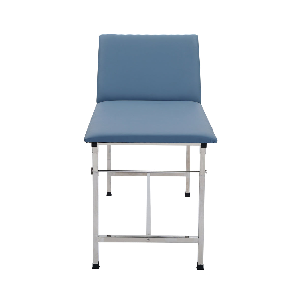 VivaComfort 440 lbs. Capacity Adjustable Backrest Steel Foldable Exam Treatment Table in Black, 440 lb Capacity, Blue