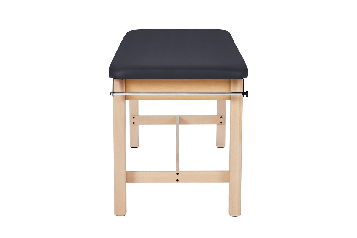 VivaComfort Aristo Wooden H-Brace Physician Exam Table, 27”, Black, 500 lb Capacity, Black