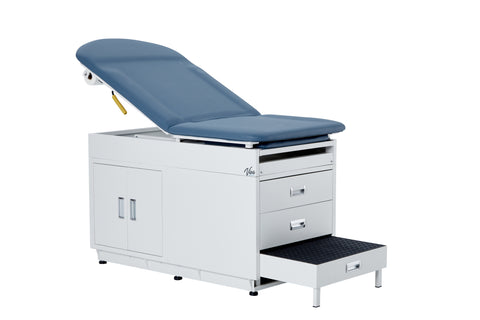 VivaComfort Grande Durable Spacious Patient-Centered Design Steel Exam Table with Antimicrobial Mattress, 500 lb Capacity, Blue