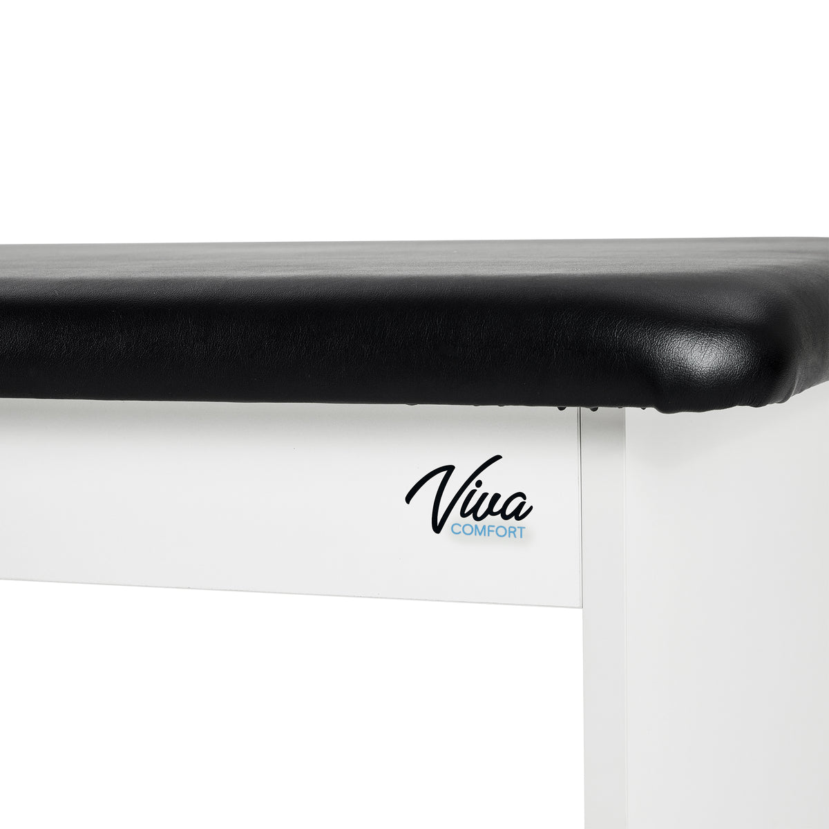 VivaComfort Alto Space Saver 3-Section Exam Table w/Shelf and Drop Section, 400 lb Capacity, Black