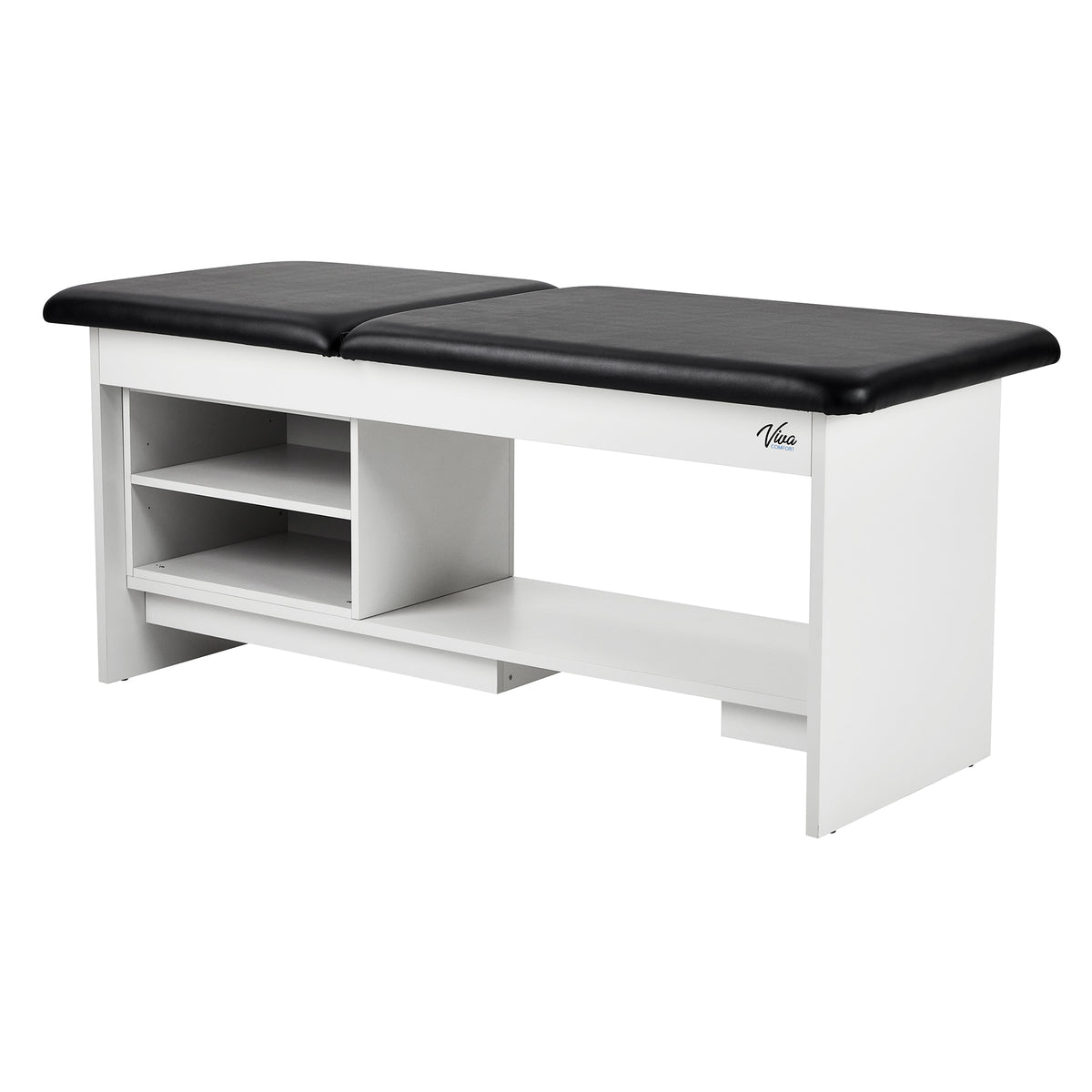 VivaComfort Alto Exam Treatment Table Open Shelves, White