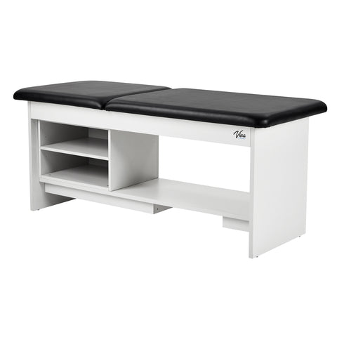 VivaComfort Alto Exam Treatment Table Open Shelves, White