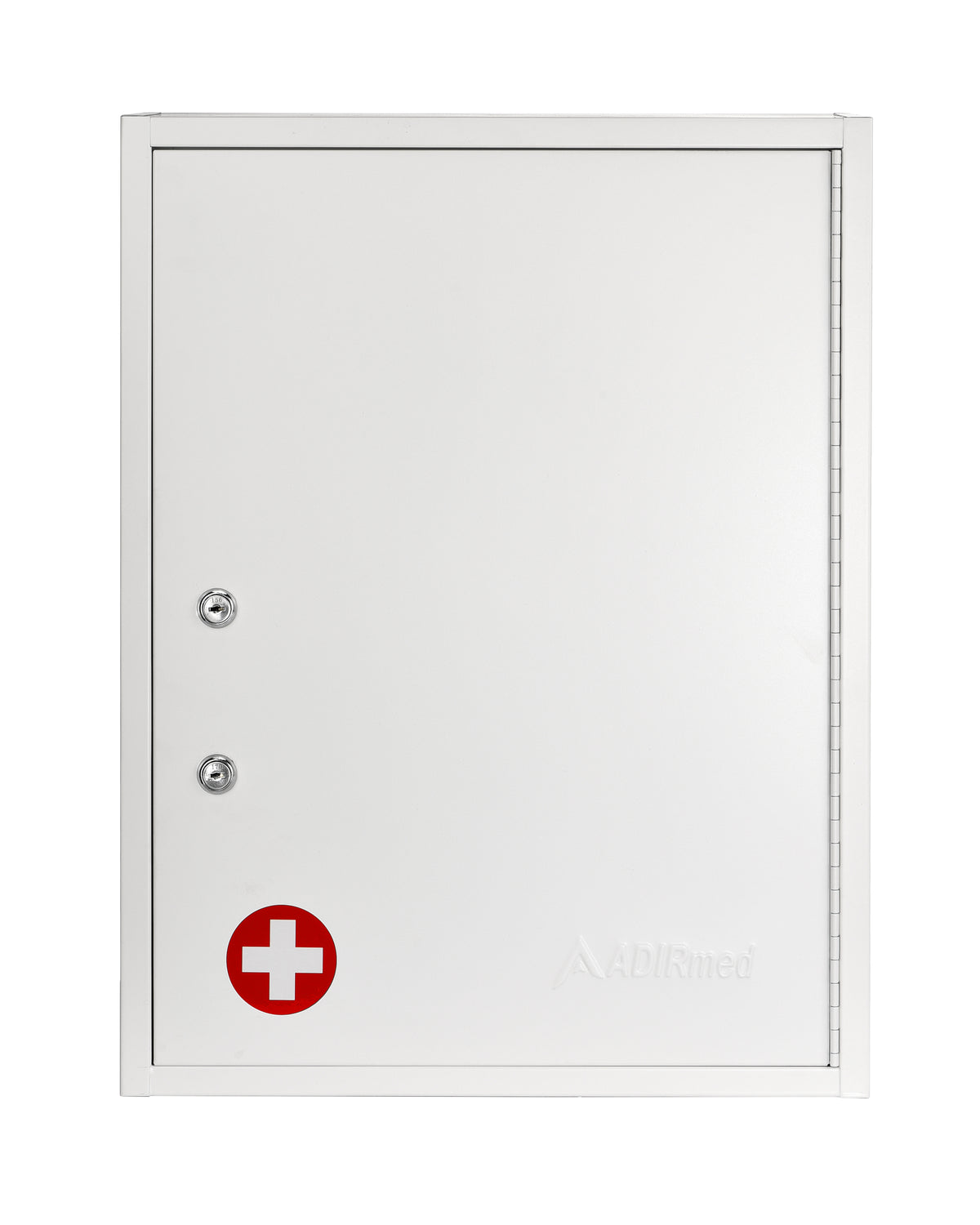 ADIRMED 21 in. H x 16 in. W x 6 in. D Large Dual Lock Surface-Mount Medical Security Cabinet in White, 1.1 cu. ft., Whit