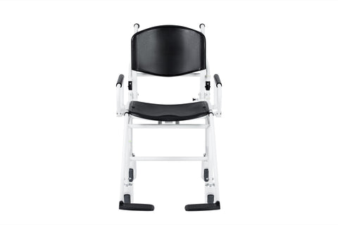 VivaComfort Foldable Bariatric Patient Weighing Chair with Integrated Digital Scale, 550 lb Capacity, Black