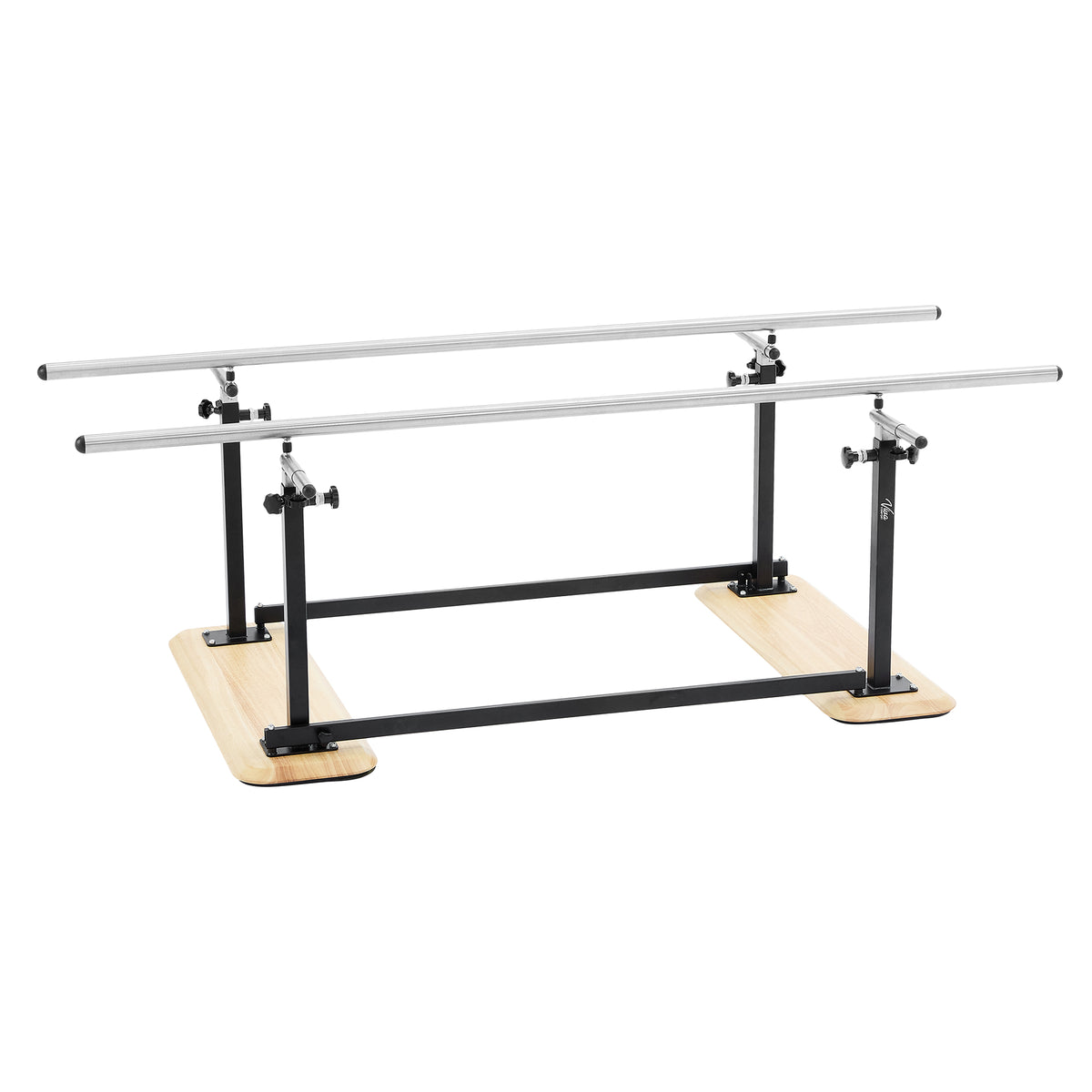 VivaComfort 350 lbs. Capacity 7 ft. Heavy-Duty Steel Foldable Physical Therapy Parallel Bars with Adjustable Height for