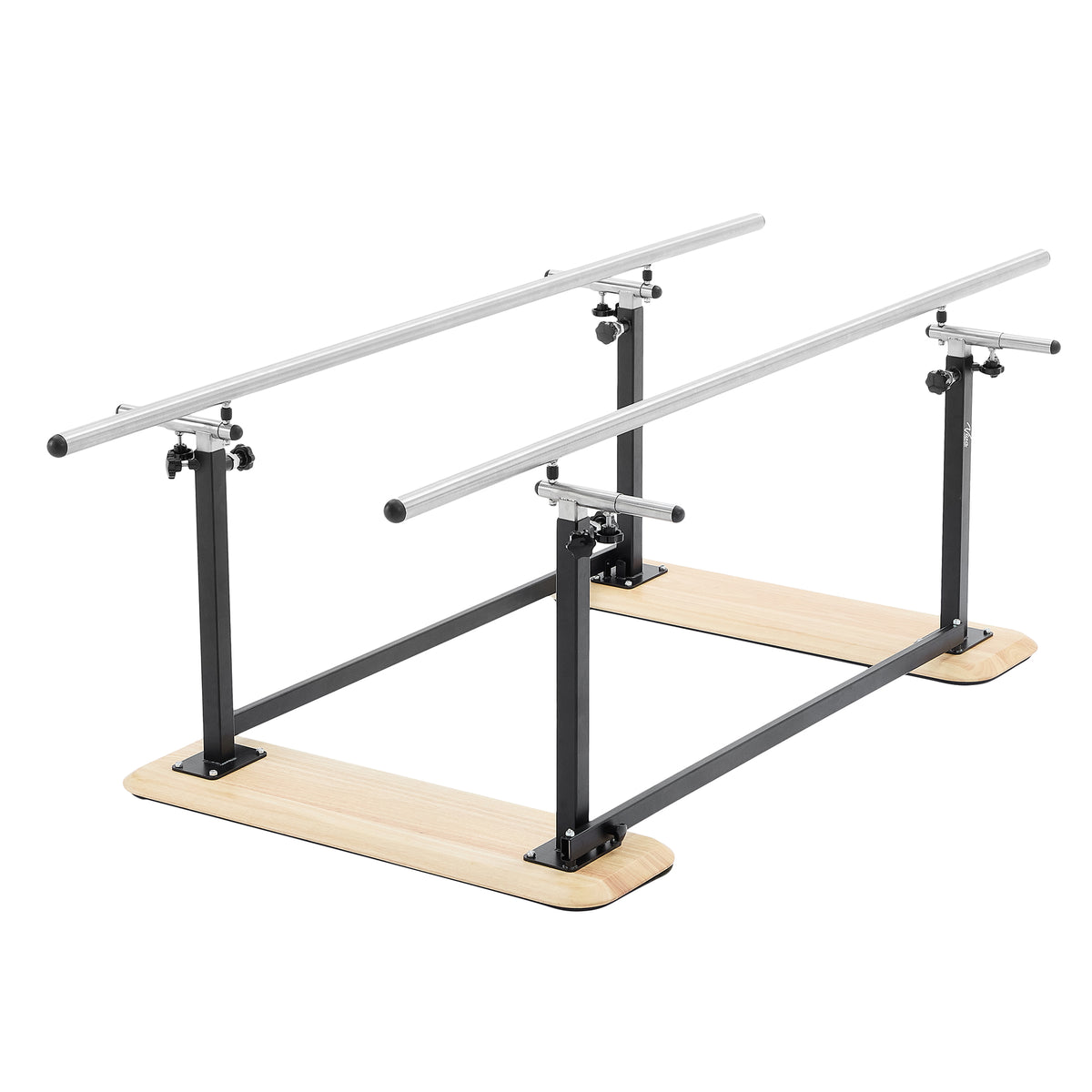 VivaComfort 350 lbs. Capacity 7 ft. Heavy-Duty Steel Foldable Physical Therapy Parallel Bars with Adjustable Height for
