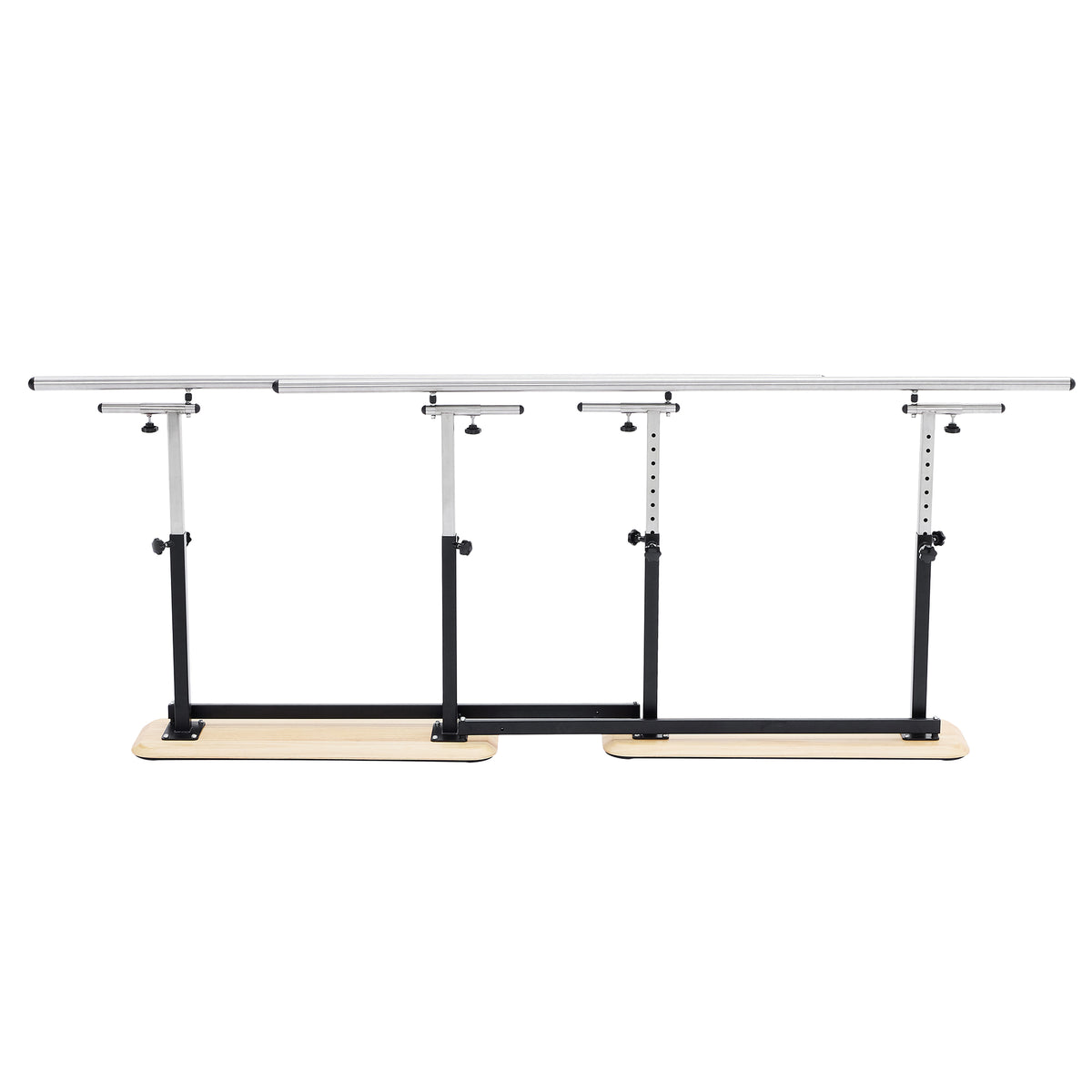 VivaComfort 350 lbs. Capacity 7 ft. Heavy-Duty Steel Foldable Physical Therapy Parallel Bars with Adjustable Height for