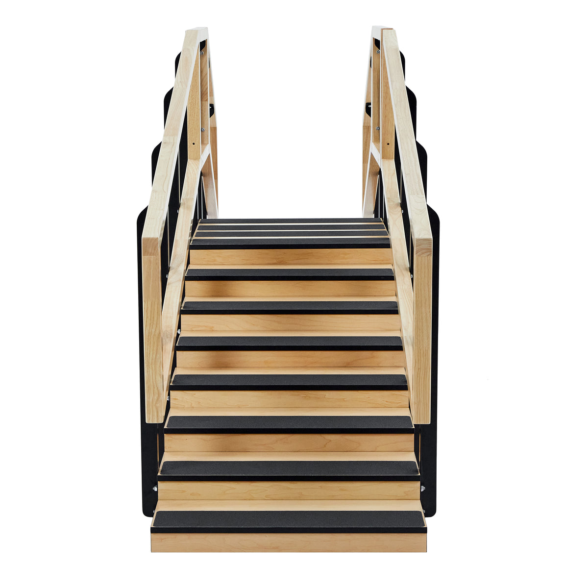 VivaComfort Hardwood Physical Therapy Non-Slip 30in. Convertible Staircase with Safety Handles, 500 lb Capacity, Oak