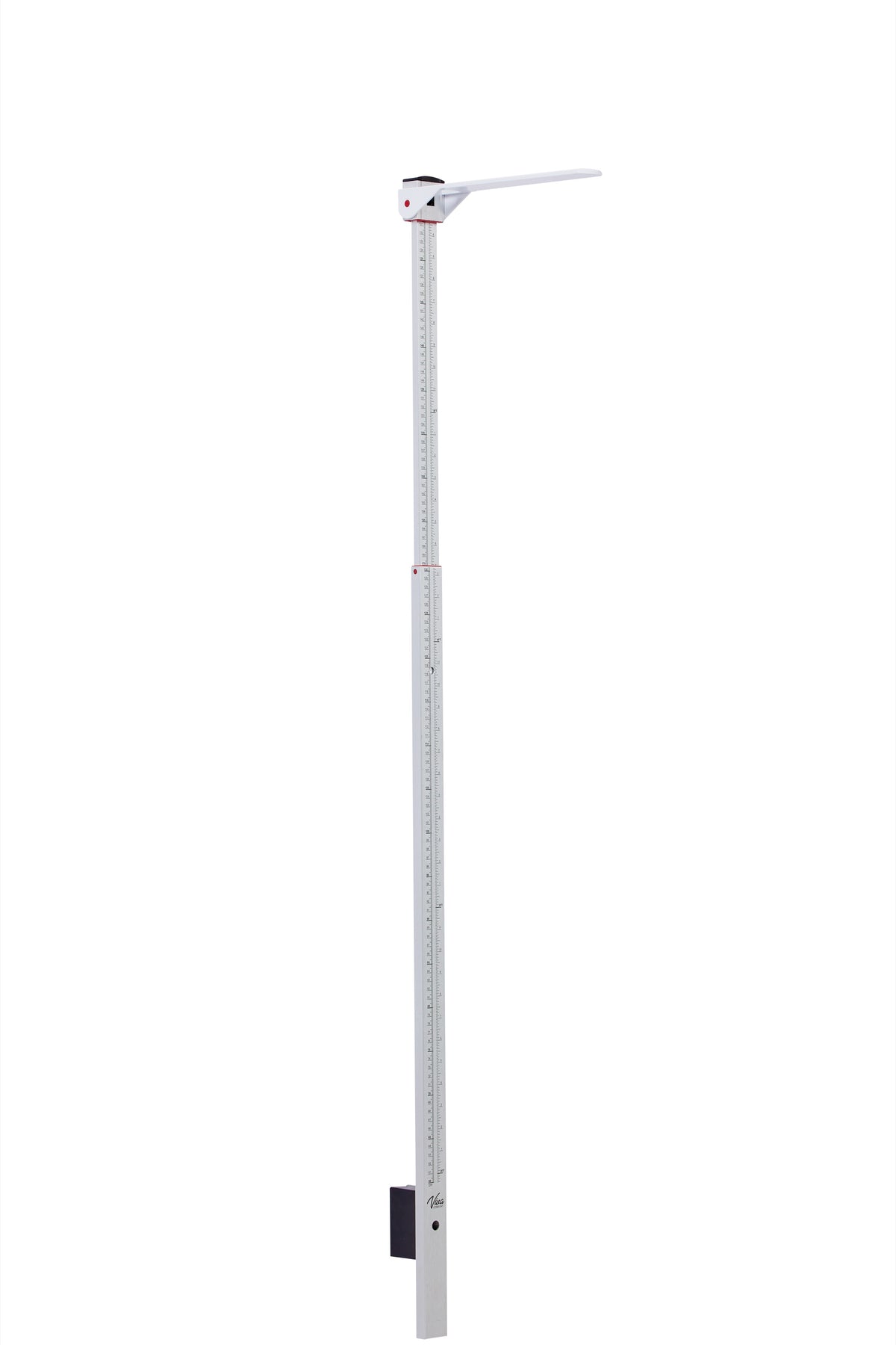 VivaComfort Aluminum Wall-Mounted Height Measuring Rod for Adults and Children, White, lbs.