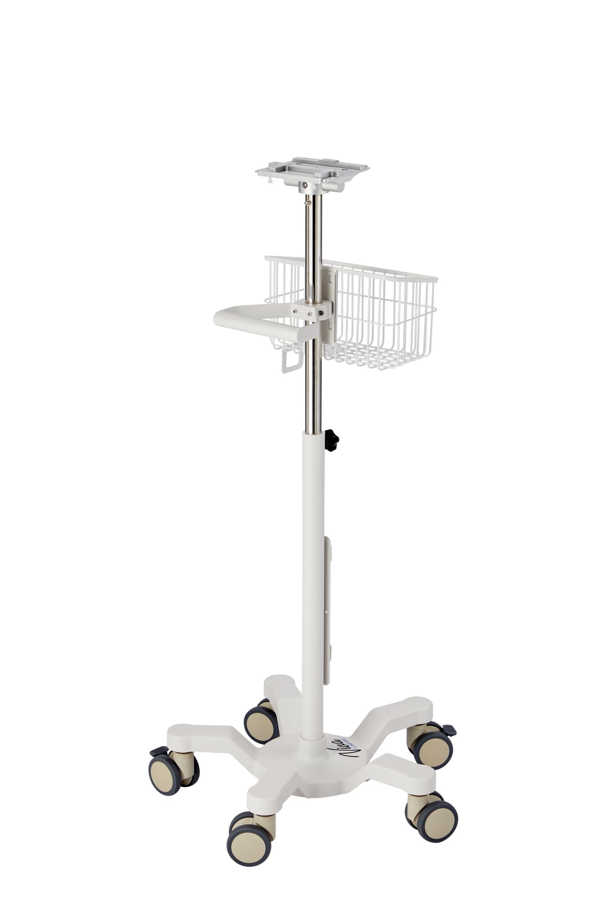 VivaComfort Universal Vital Signs Monitor Mobile Stand with Mounting Plate for Edan M3 Series, White