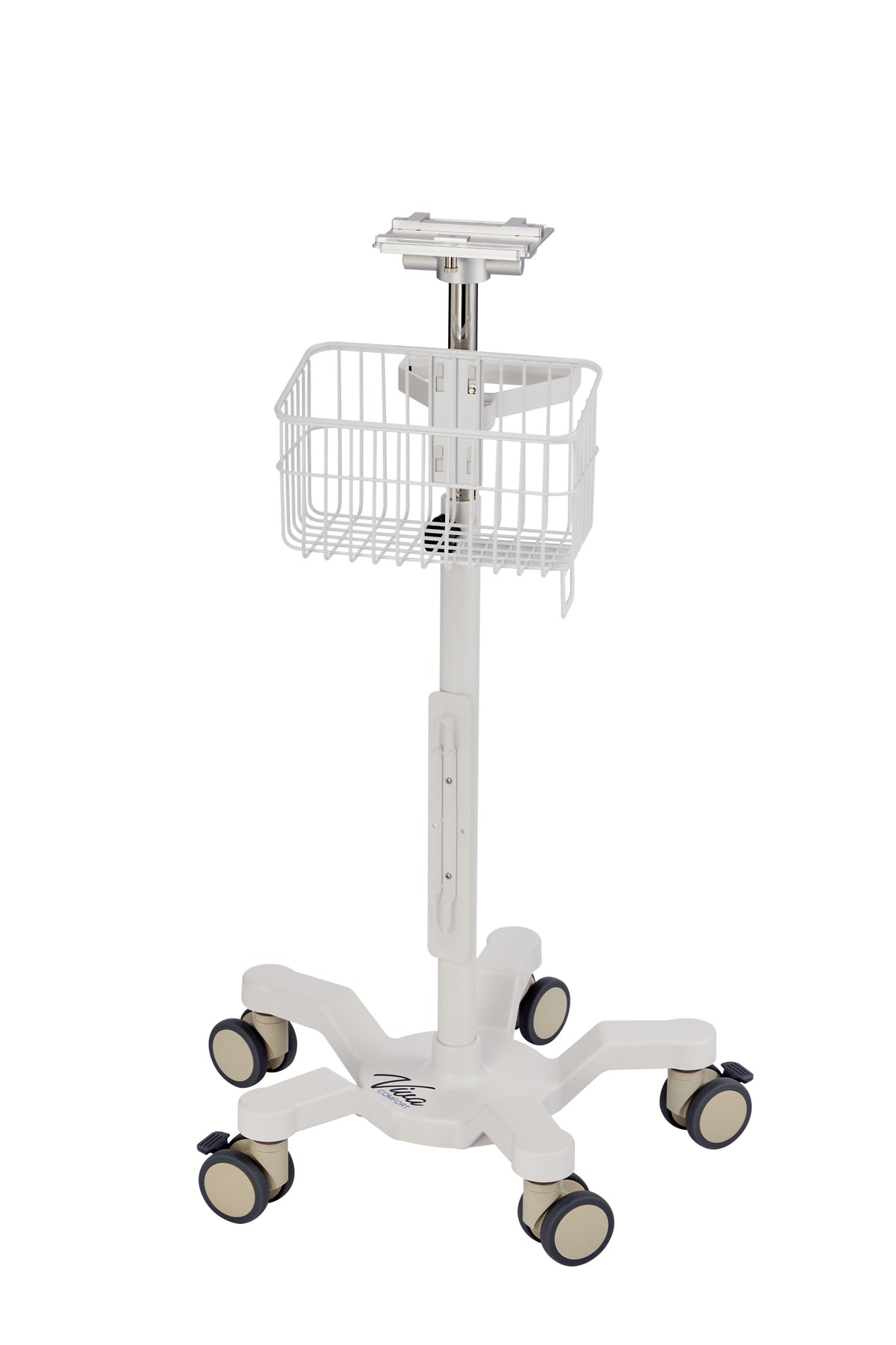 VivaComfort Universal Vital Signs Monitor Mobile Stand with Mounting Plate for Edan M3 Series, White
