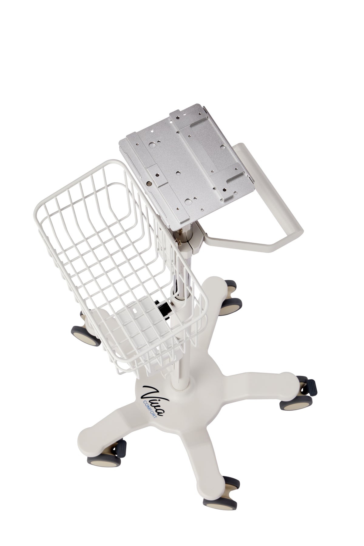 VivaComfort Universal Vital Signs Monitor Mobile Stand with Mounting Plate for Edan M3 Series, White