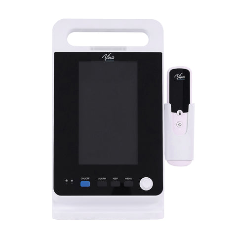 VivaComfort Omni Spot Vital Signs Monitor with Adult & Pediatric Cuffs, SpO2 Sensor, Thermometer, USB & Mounting Bracket