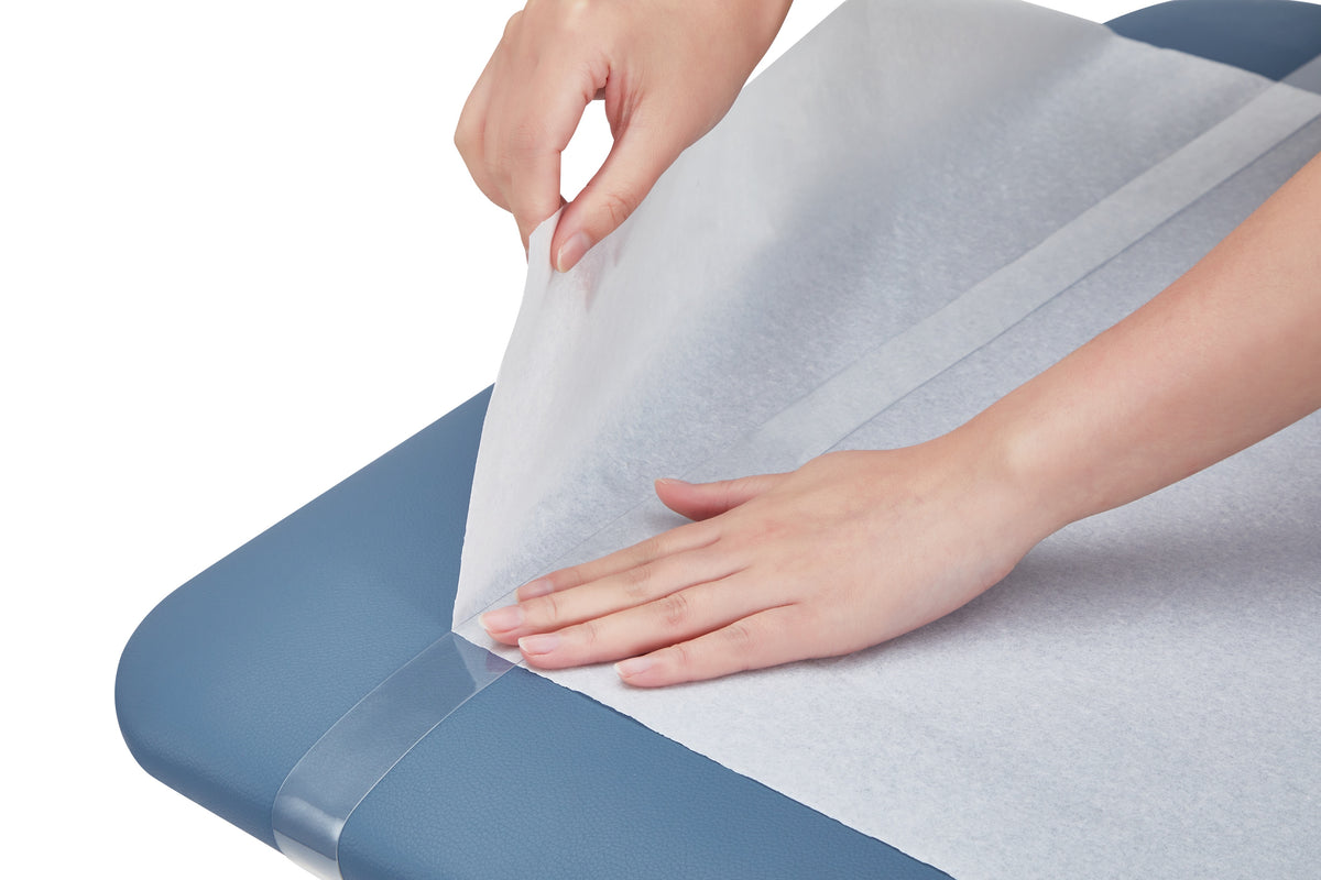 VivaComfort Durable Medical Paper Roll Crepe Exam Table Paper, 21” x 125’, White, 12/Pack (ADIME916-C-21)