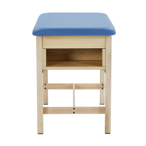 VivaComfort Axis H-Brace Single Sports Taping Table with Top Shelf, 380 lb Capacity, Oak