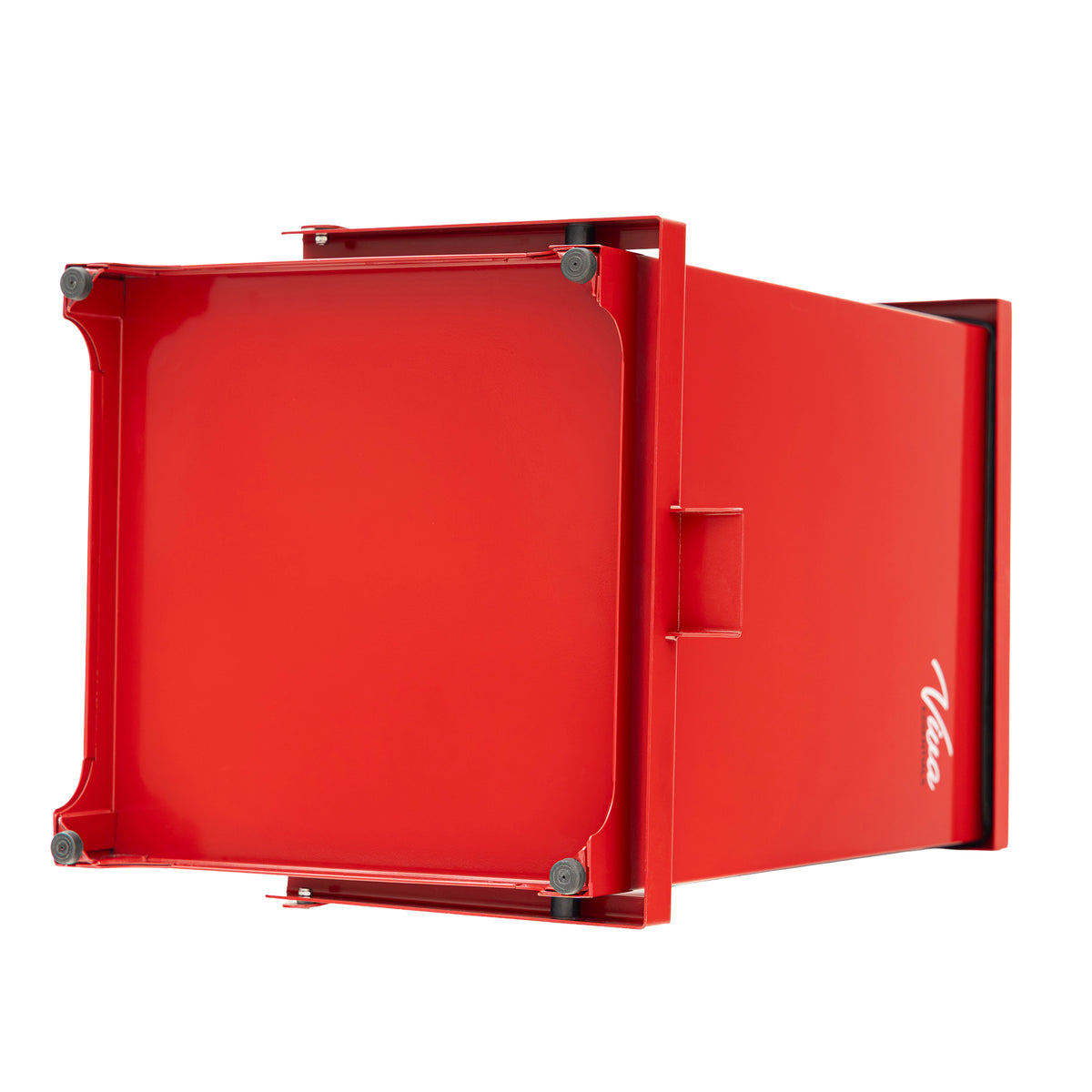 VivaComfort 13 Gal. Red Indoor Galvanized Steel Medical Biohazard Step-On Trash Can, 13 Gallon, Red